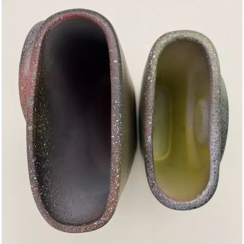 2-Piece Of Stunning Multi Colors Textured Ceramic Vases- Home Decor - Picture 10 of 11